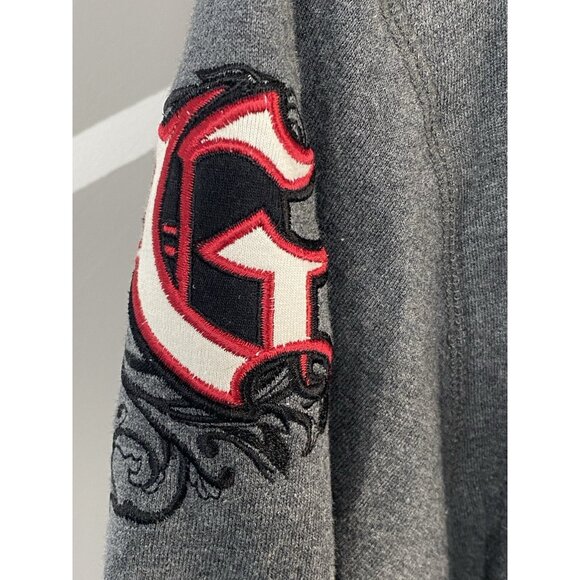 Disneyland Resort Grumpy Jacket Mens M Gray Sherpa Lined Full Zip Sweatshirt - Picture 9 of 16